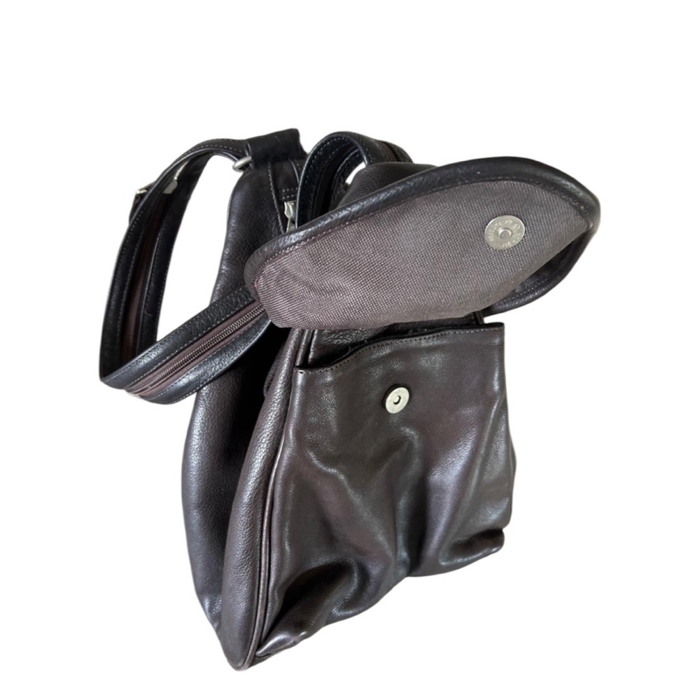 Canyon Outback Brown Leather Bag with Silver Accents